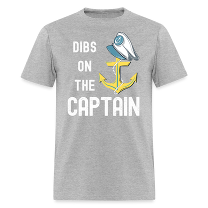 Dibs on the Captain Unisex Super Soft Tee - heather gray