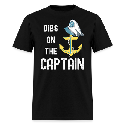 Dibs on the Captain Unisex Super Soft Tee - black