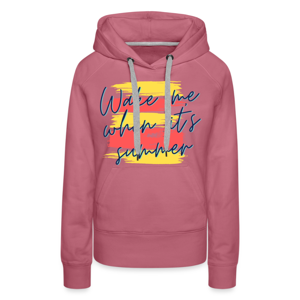 Wake Me When Its Summer Midweight Women's Hoodie | Sweatshirt for Lake Lovers - mauve