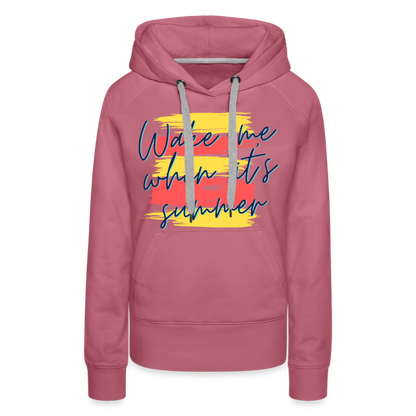 Wake Me When Its Summer Midweight Women's Hoodie | Sweatshirt for Lake Lovers - mauve