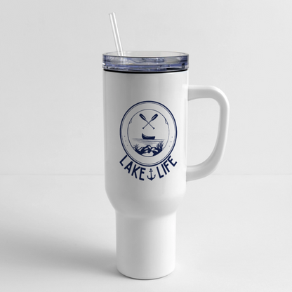 Lake Life 40 oz Travel Tumbler - white
