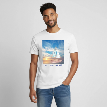 My Sales Goals Sunset Sail Tee - Unisex Sizing - white