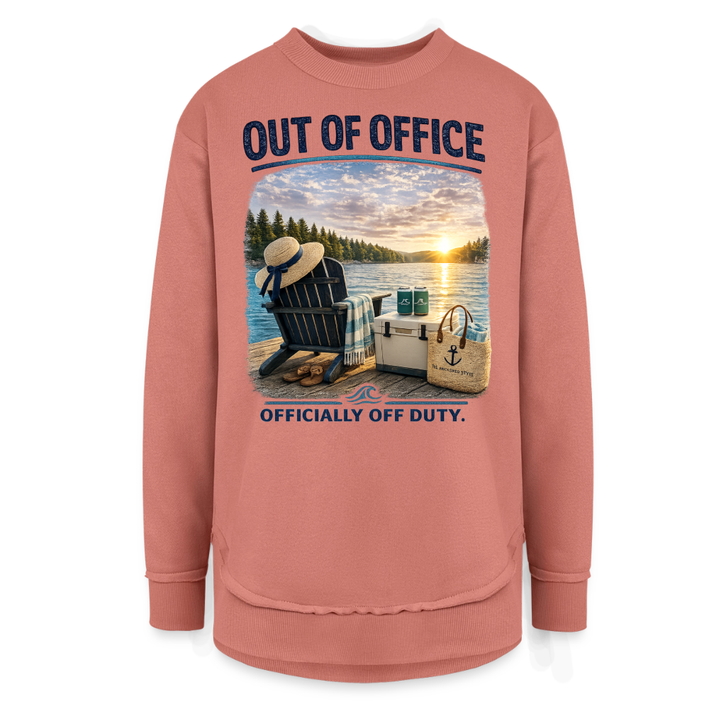 Out of Office™ Women's Lake Life Sweatshirt | Officially Off Duty™ - mauve