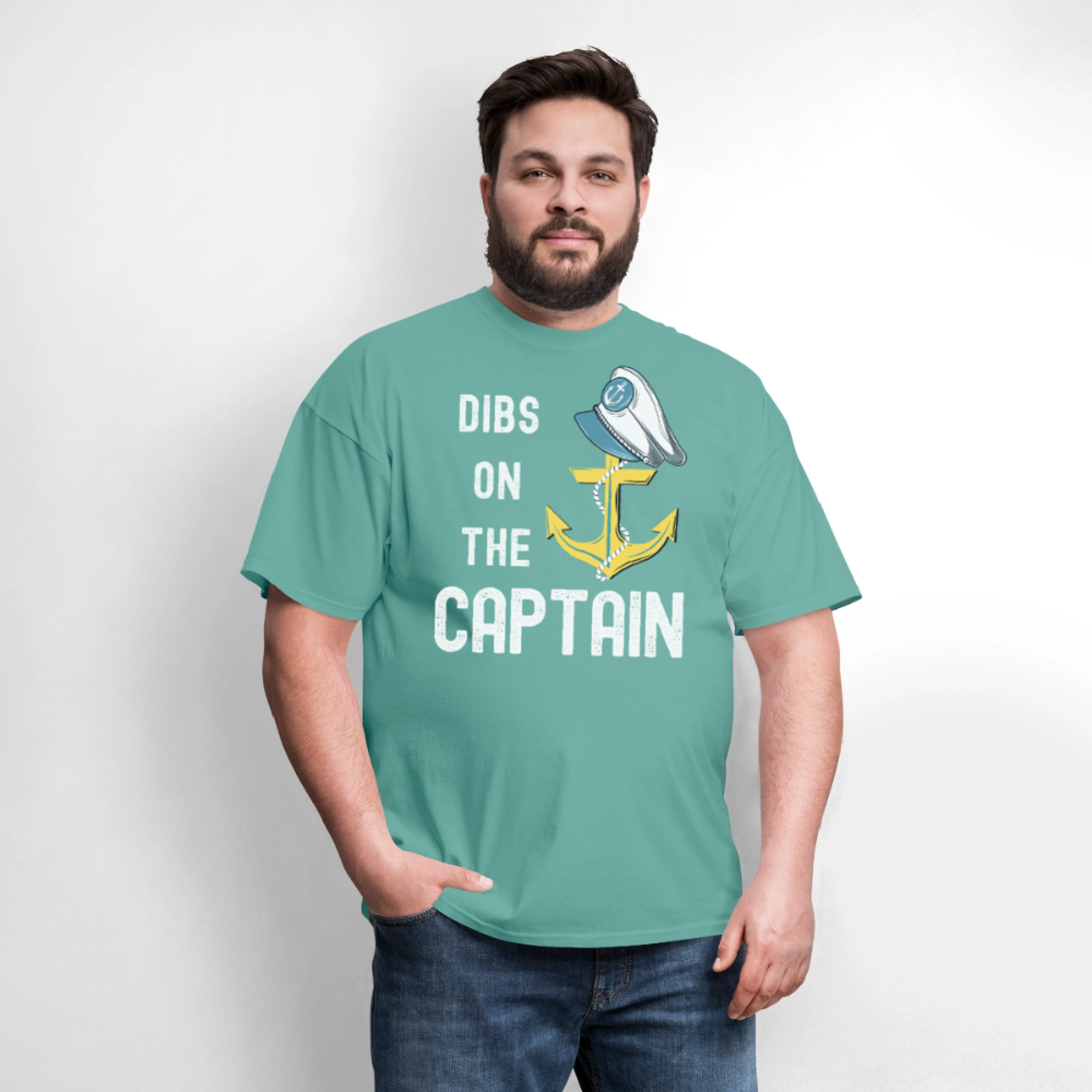 Dibs on the Captain Unisex Super Soft Tee - aquatic