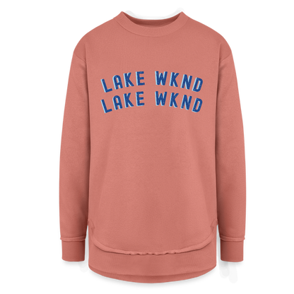 Lake Weekend Ultra-soft Tunic Sweatshirt - mauve