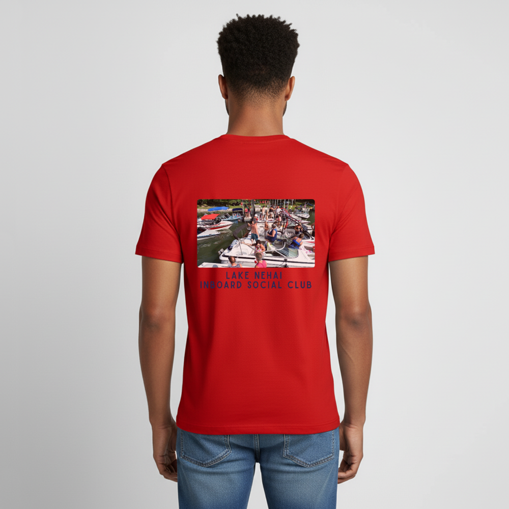 Lake Nehai Inboard Social Club T-Shirt - Unisex Sizing - red