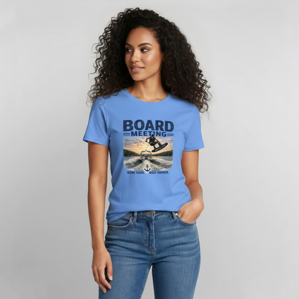 Board Meeting™ Wakeboarding Tee - Unisex Wakeboarding T-Shirt - carolina blue