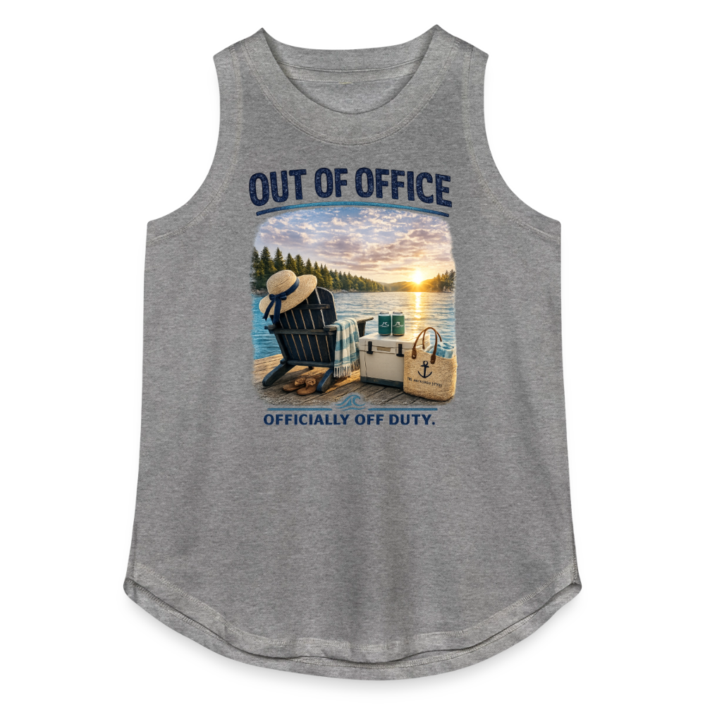 Out of Office™ Women's Lake Life Tank | Officially Off Duty™ - granite heather 