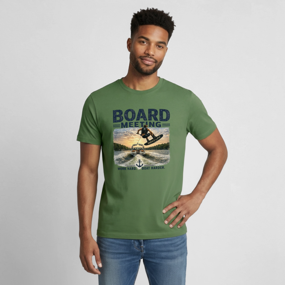 Board Meeting™ Wakeboarding Tee - Unisex Wakeboarding T-Shirt - military green