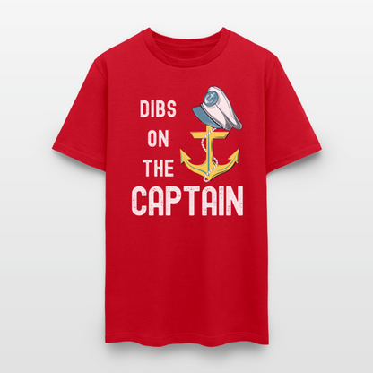 Dibs on the Captain Unisex Super Soft Tee - red