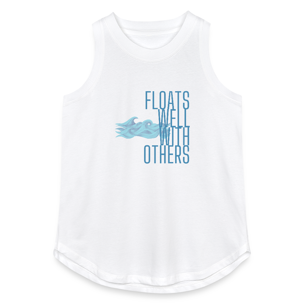 Floats Well With Others Women's Lake Tank Top - white