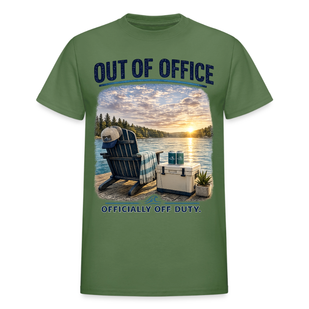 Out of Office™ Lake Life T-Shirt | Officially Off Duty™ - military green