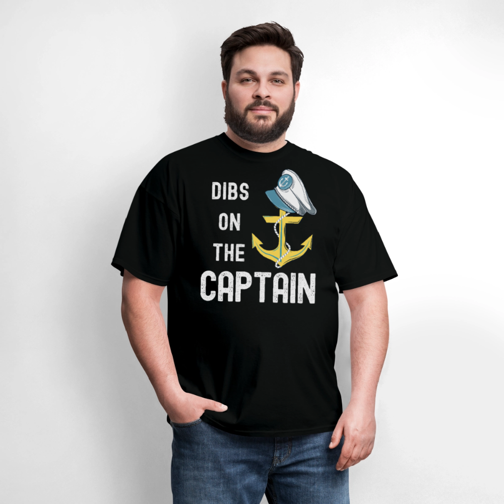 Dibs on the Captain Unisex Super Soft Tee - black