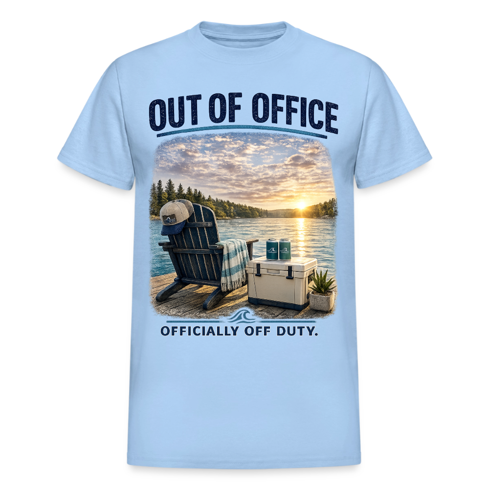 Out of Office™ Lake Life T-Shirt | Officially Off Duty™ - light blue