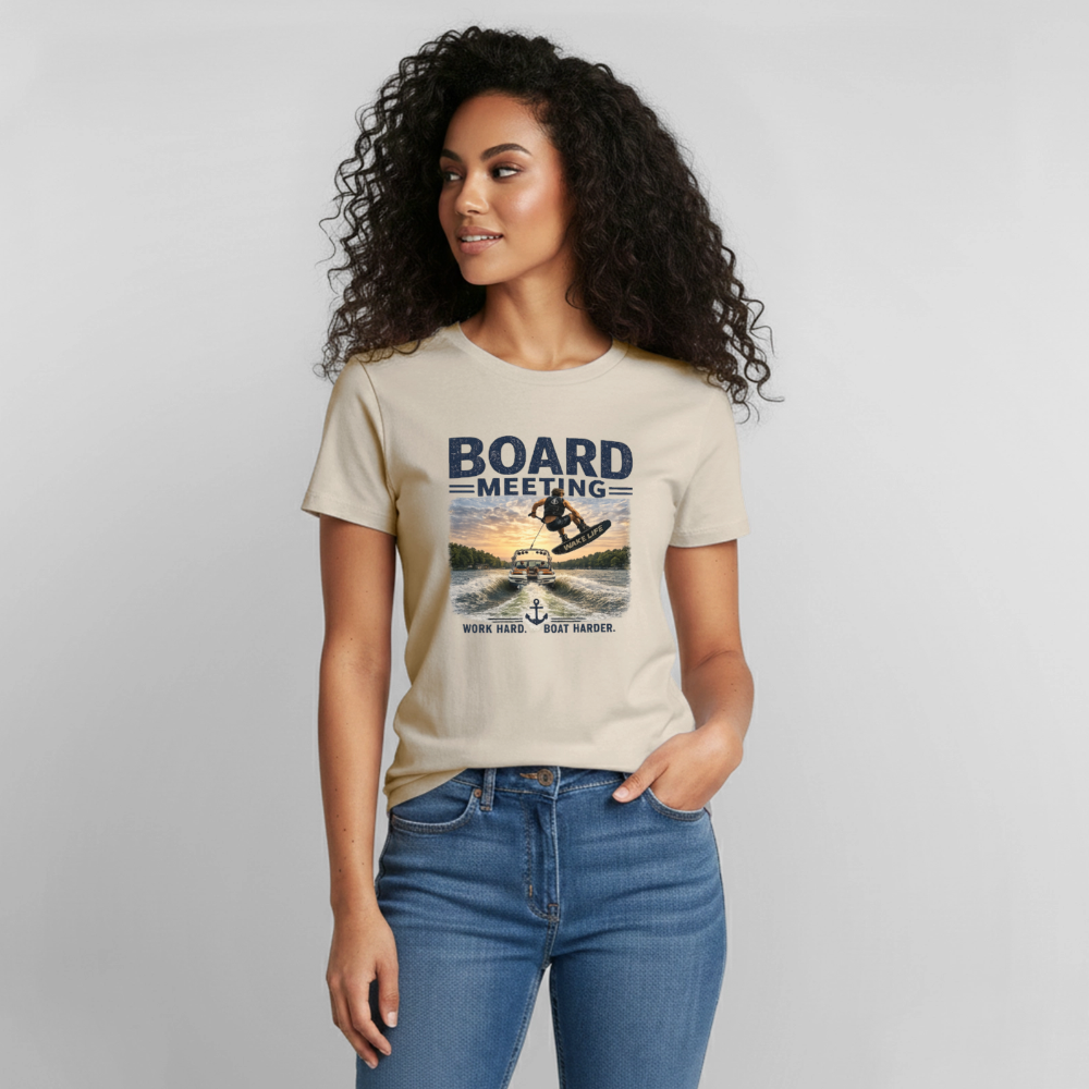 Board Meeting™ Wakeboarding Tee - Unisex Wakeboarding T-Shirt - Sand