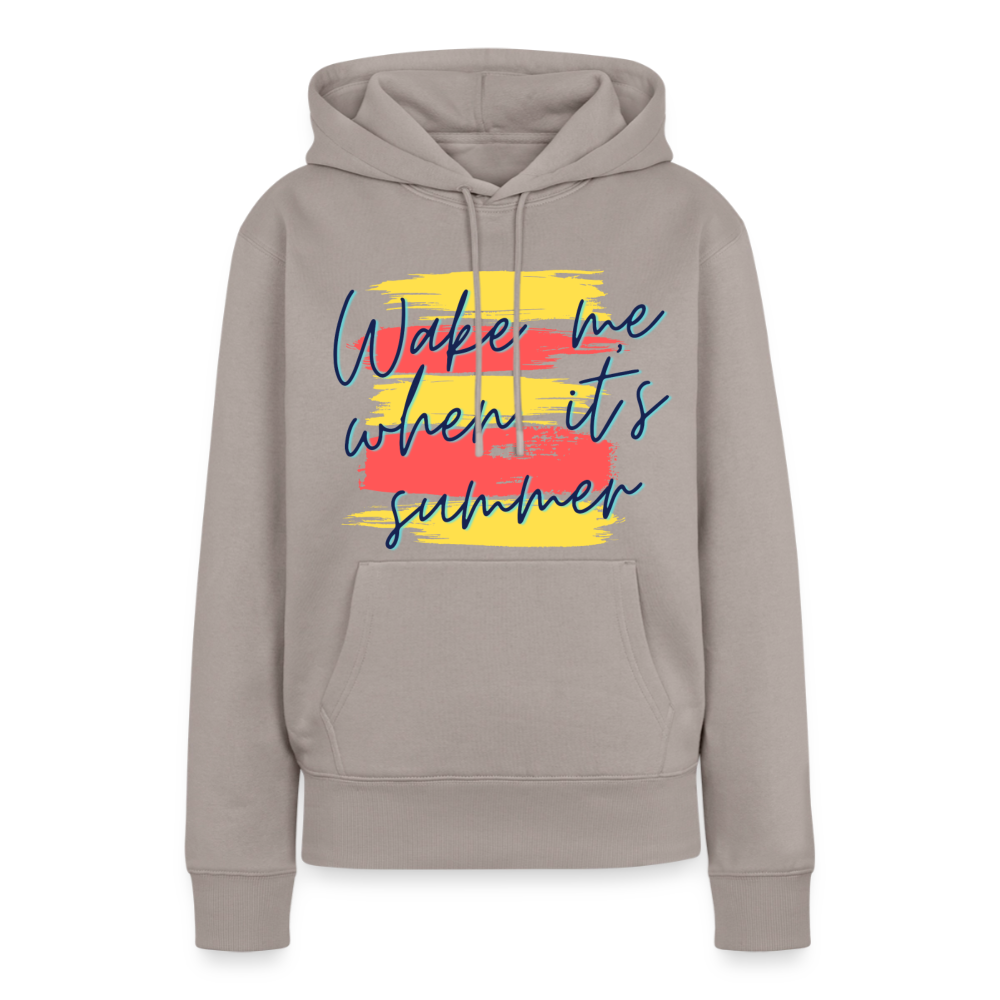 Wake Me When Its Summer Midweight Women's Hoodie | Sweatshirt for Lake Lovers - taupe