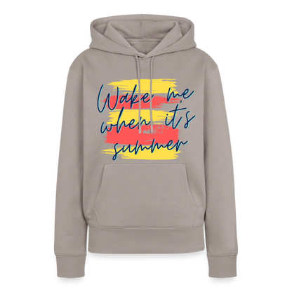 Wake Me When Its Summer Midweight Women's Hoodie | Sweatshirt for Lake Lovers - taupe