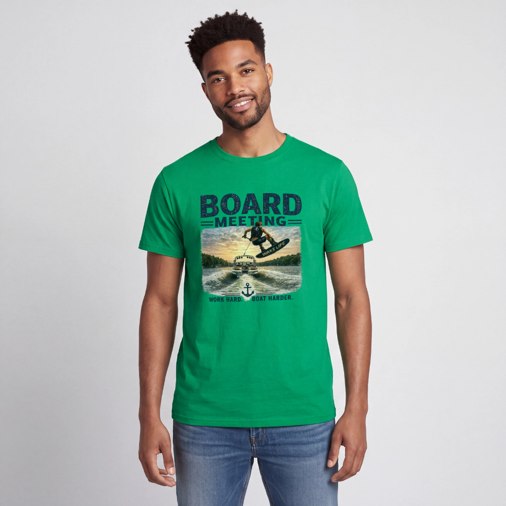 Board Meeting™ Wakeboarding Tee - Unisex Wakeboarding T-Shirt - irish green