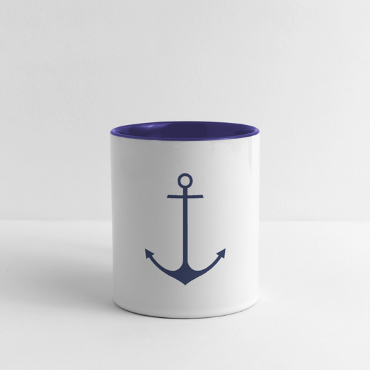 Anchor Coffee Mug - white/cobalt blue