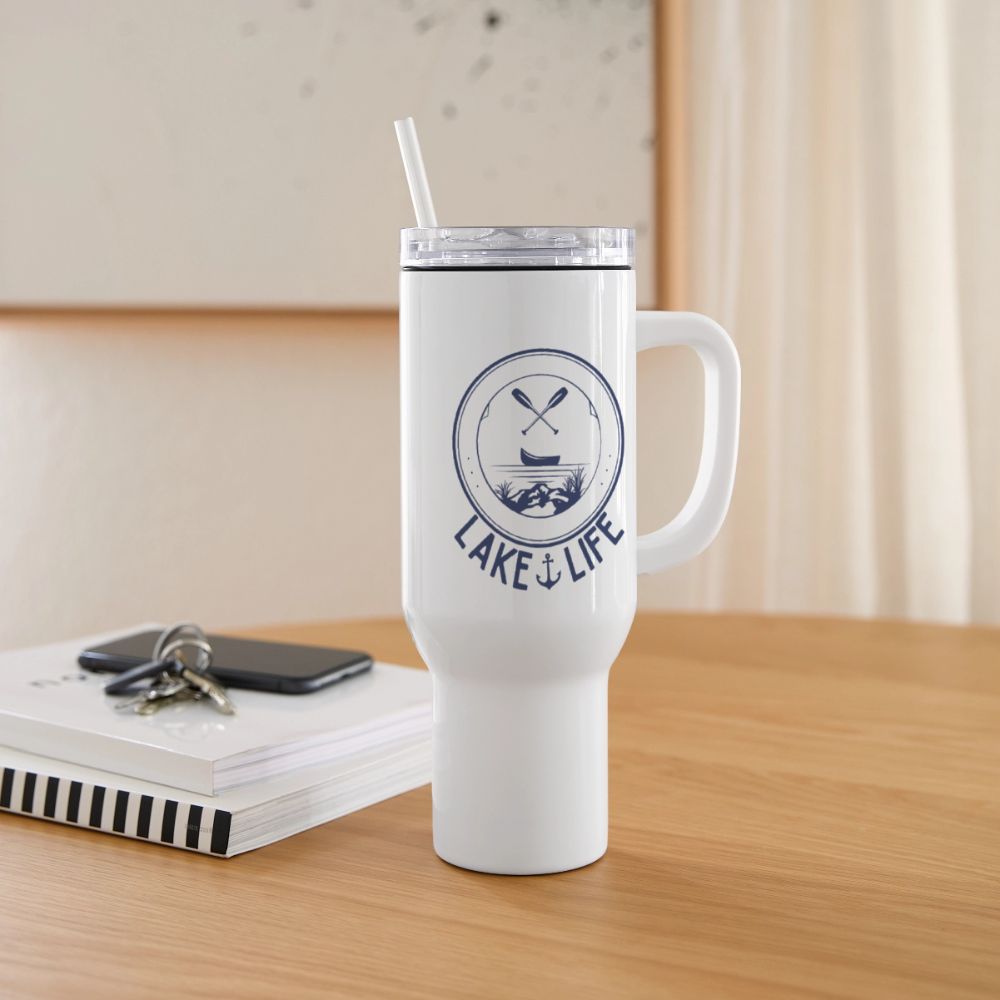 Lake Life 40 oz Travel Tumbler - white
