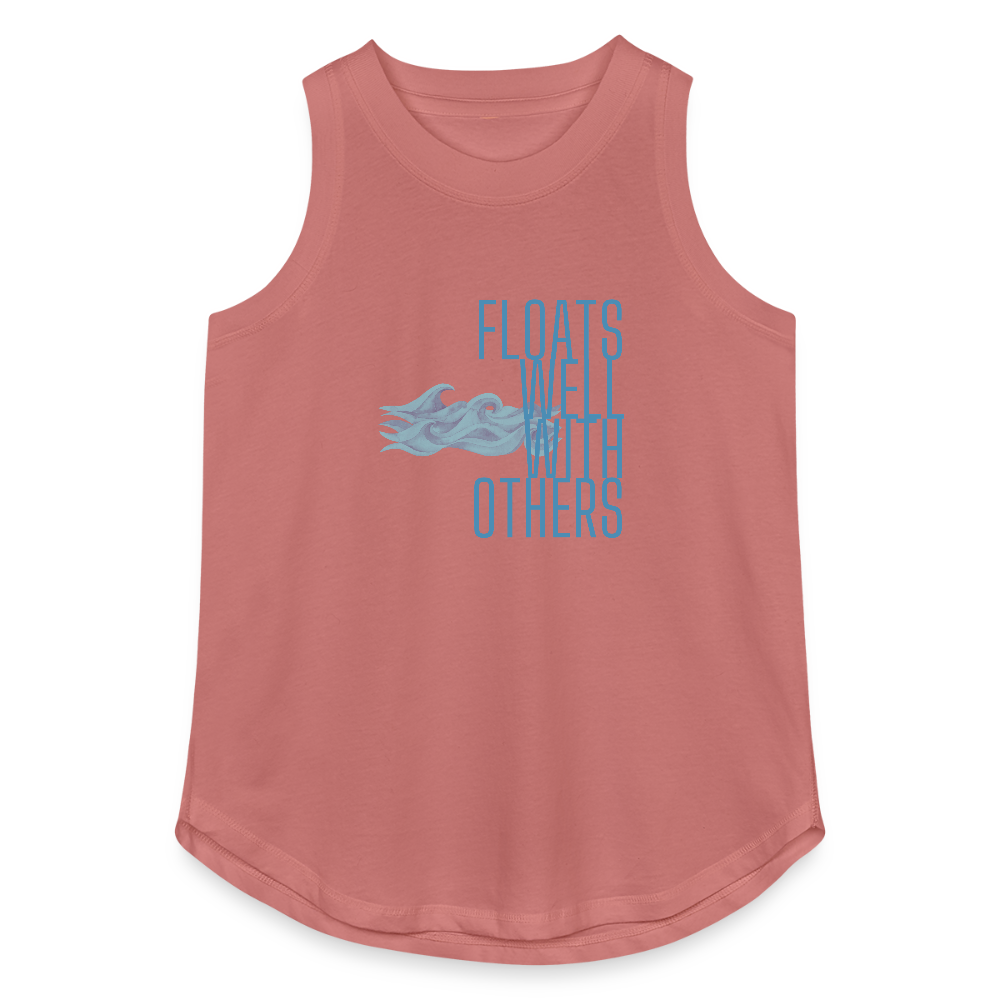 Floats Well With Others Women's Lake Tank Top - mauve
