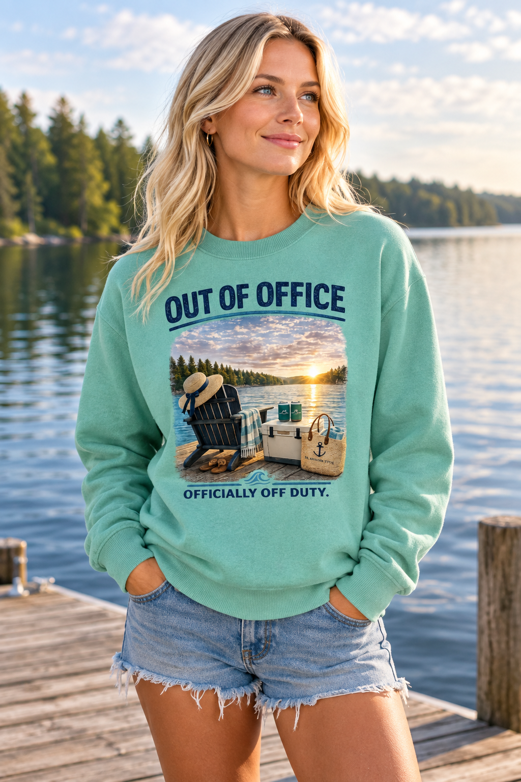 Out of Office™ Women's Lake Life Sweatshirt | Officially Off Duty™