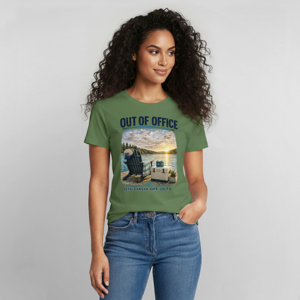 Out of Office™ Lake Life T-Shirt | Officially Off Duty™ - military green