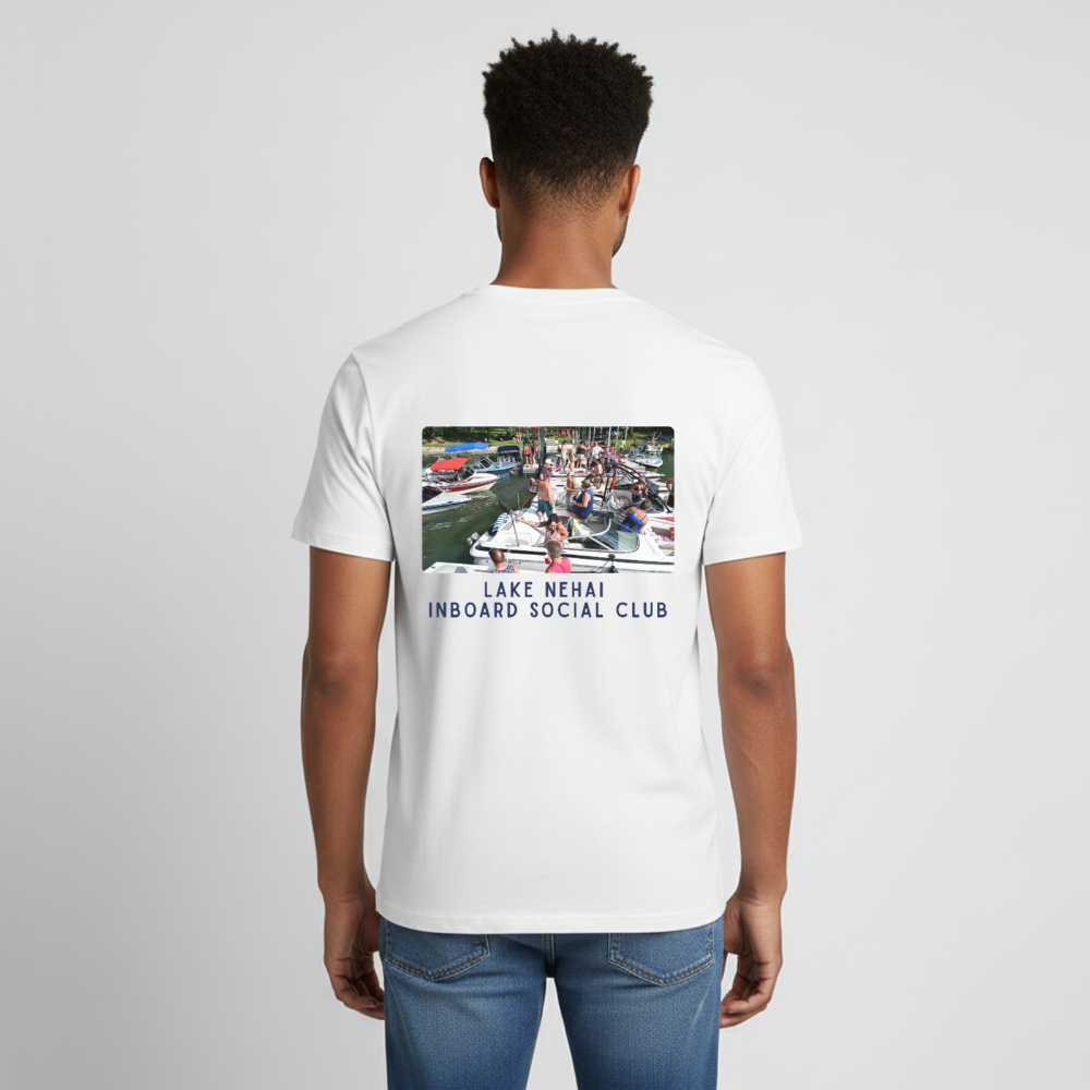 Lake Nehai Inboard Social Club T-Shirt - Unisex Sizing - white