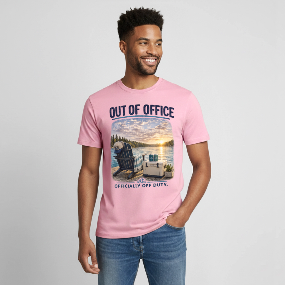 Out of Office™ Lake Life T-Shirt | Officially Off Duty™ - light pink