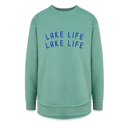 Lake Life Ultra-soft Tunic Sweatshirt - saltwater
