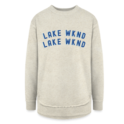 Lake Weekend Ultra-soft Tunic Sweatshirt - heather oatmeal