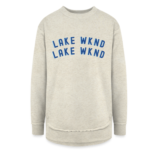 Lake Weekend Ultra-soft Tunic Sweatshirt - heather oatmeal