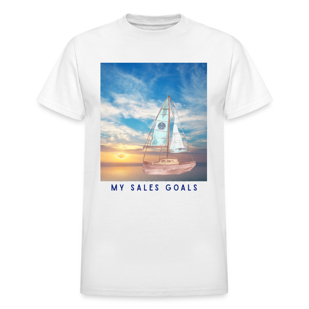 My Sales Goals Sunset Sail Tee - Unisex Sizing - white
