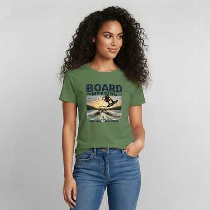 Board Meeting™ Wakeboarding Tee - Unisex Wakeboarding T-Shirt - military green