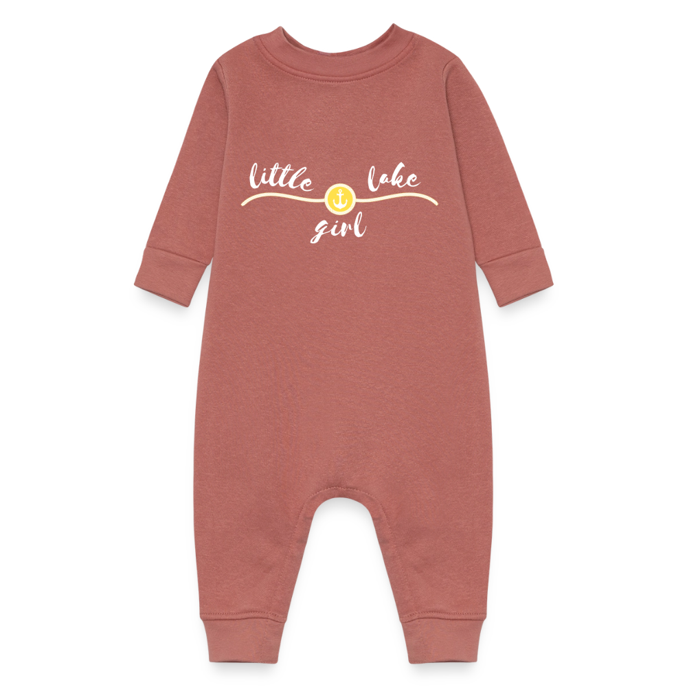 Little Lake Girl™ Baby Fleece Romper - mauve