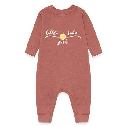 Little Lake Girl™ Baby Fleece Romper - mauve