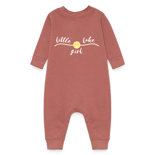 Little Lake Girl™ Baby Fleece Romper - mauve