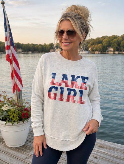 Lake Girl Americana Weekend Tunic Sweatshirt