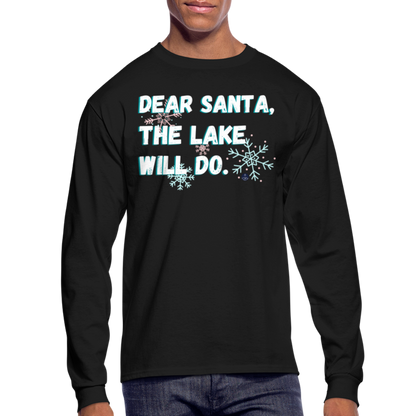 Dear Santa Christmas Lake Tee - black