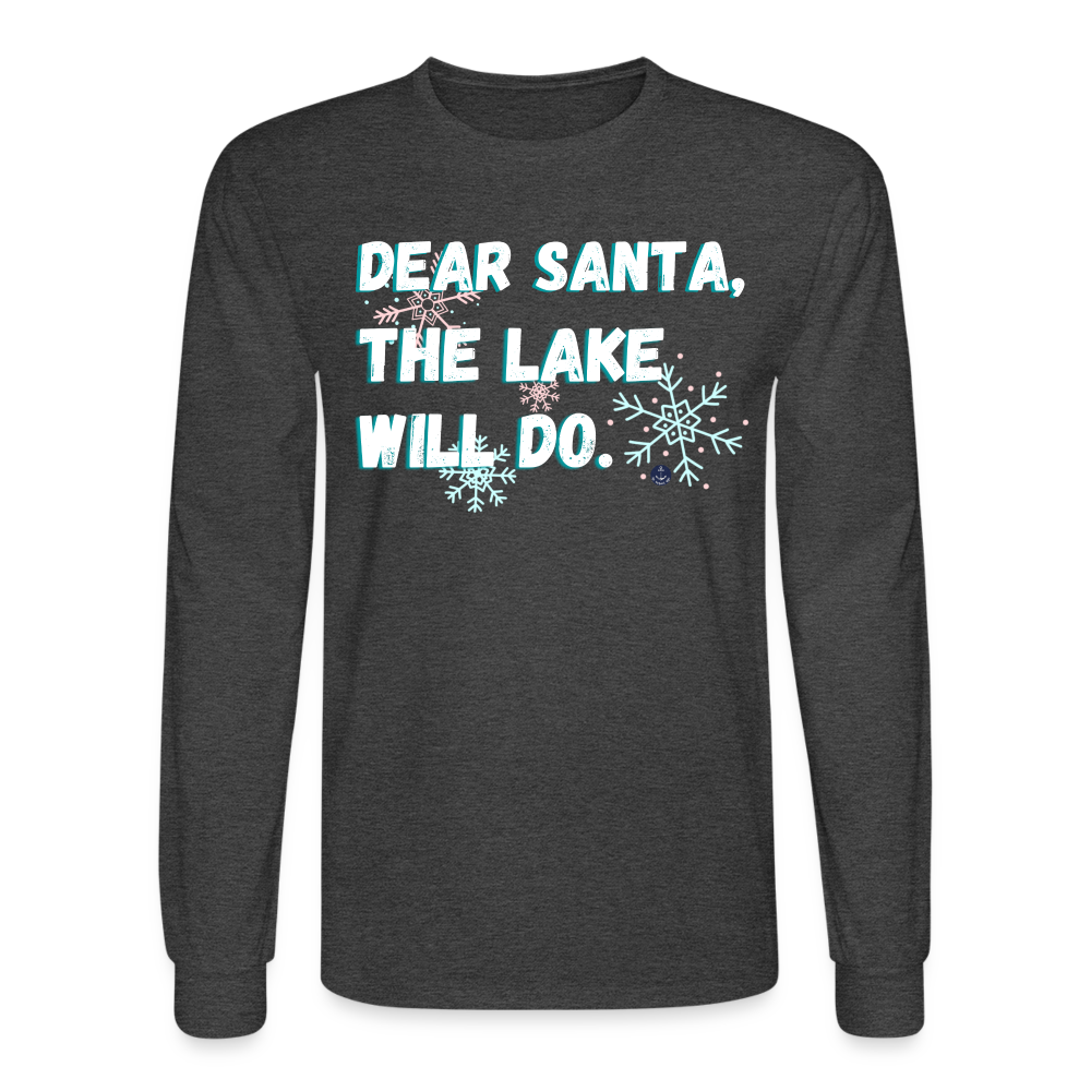 Dear Santa Christmas Lake Tee - heather black