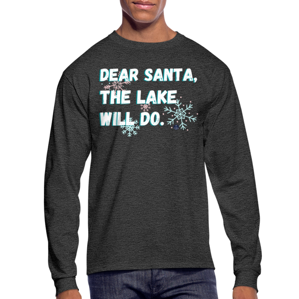 Dear Santa Christmas Lake Tee - heather black