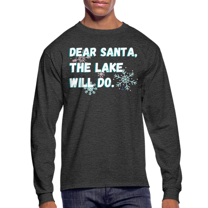 Dear Santa Christmas Lake Tee - heather black