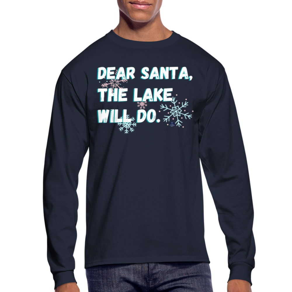 Dear Santa Christmas Lake Tee - navy