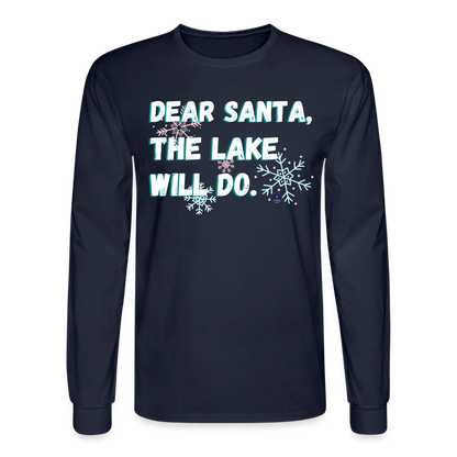 Dear Santa Christmas Lake Tee - navy