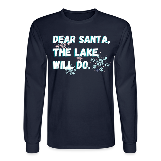 Dear Santa Christmas Lake Tee - navy