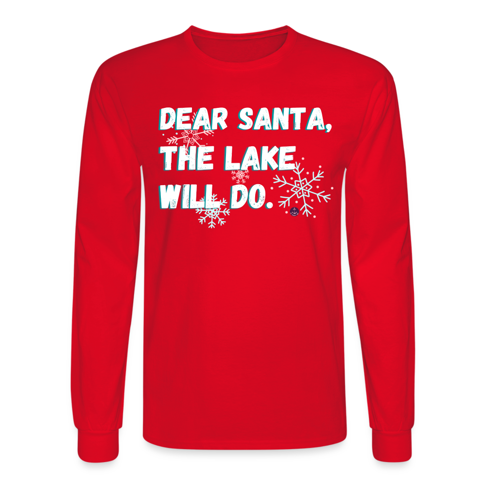 Dear Santa Christmas Lake Tee - red