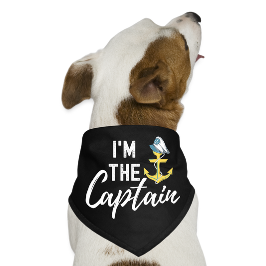 I'm the Captain Boat Dog Bandana, Lake Dog - black