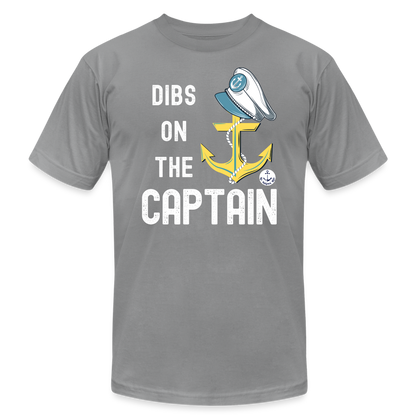 Dibs on the Captain Unisex Super Soft Tee - slate