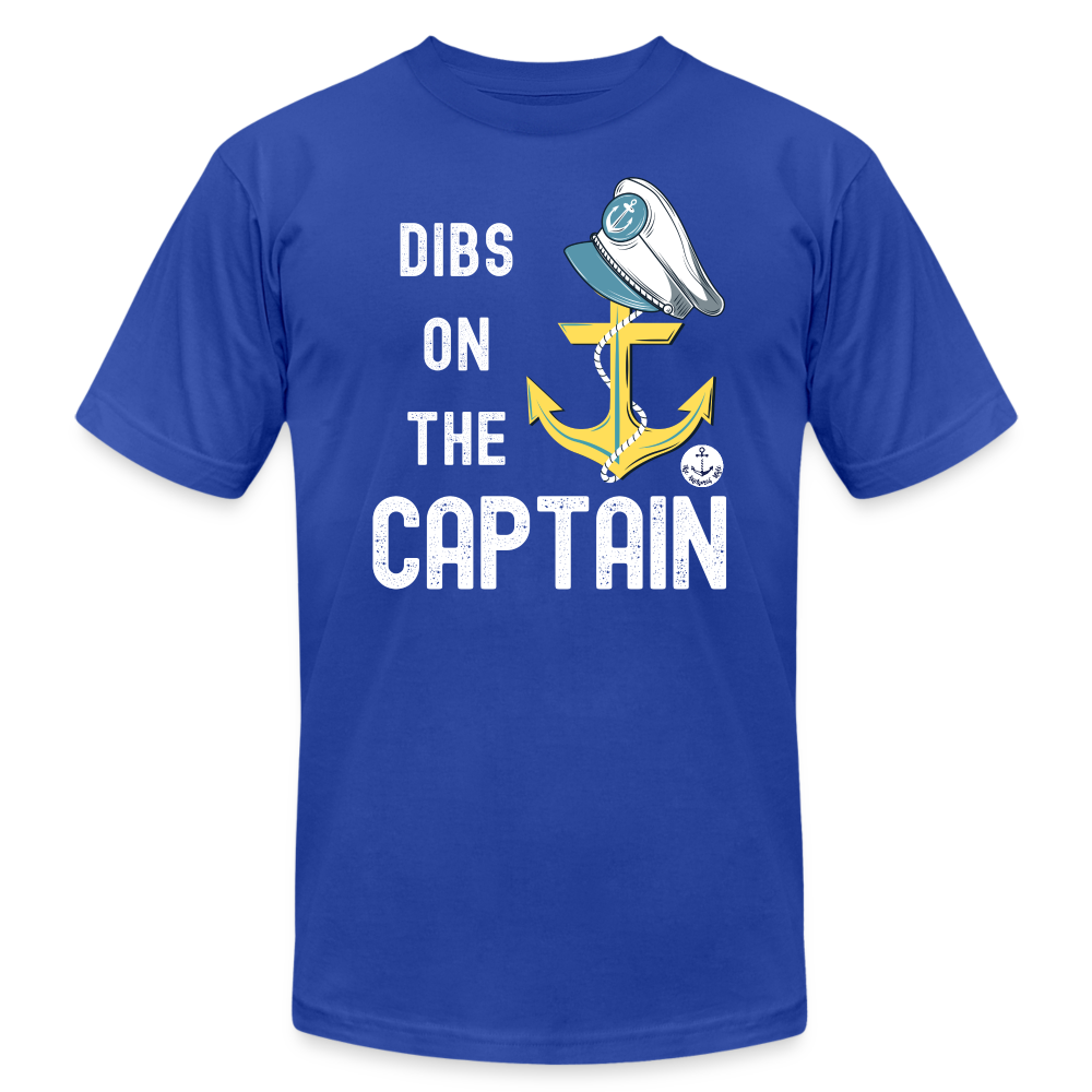 Dibs on the Captain Unisex Super Soft Tee - royal blue