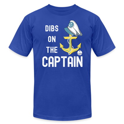 Dibs on the Captain Unisex Super Soft Tee - royal blue